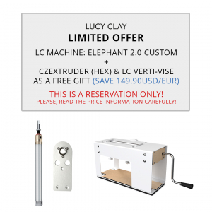 RESERVATION - LCM ELEPHANT 2.0 CUSTOM (22mm) + CZEXTRUDER (HEX) WITH LC VERTI VISE (FREE GIFT)